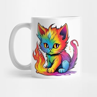 Kitten Spectrum - Rainbow Tail Blaze Tee Mug